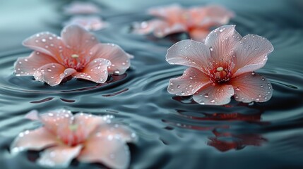 Serene Water Lilies: A Symphony of Pink Petals and Tranquil Reflections