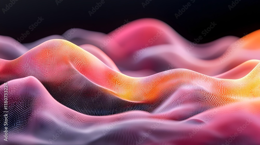 Poster mesmerizing holographic data streams flowing across a futuristic digital landscape creating a captiv