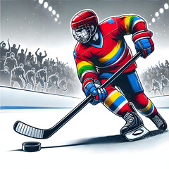 hockey player on the ice