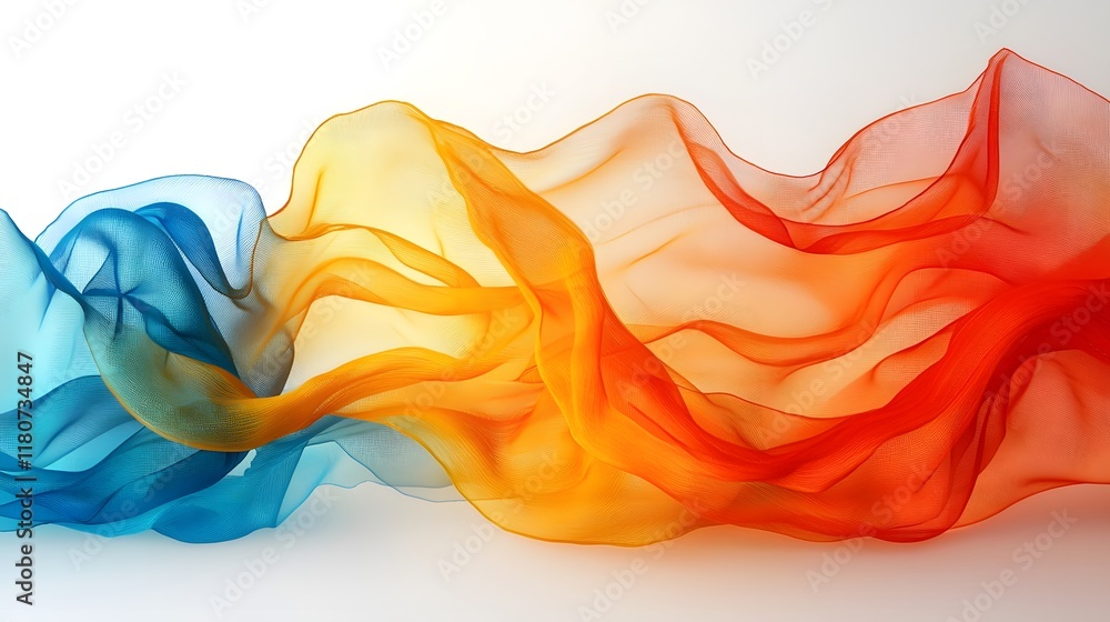Poster vibrant gradient mesh blending bold and subtle tones in a fluid dynamic motion abstract digital art 