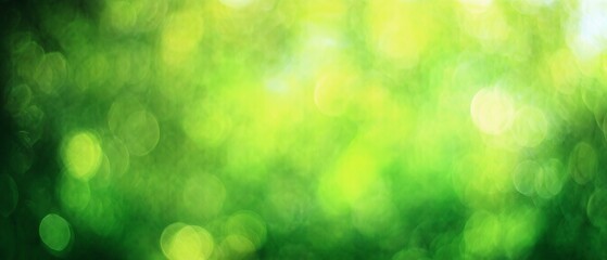 Obraz premium Abstract green bokeh background evokes the fresh and vibrant feel of a spring day. Generative AI
