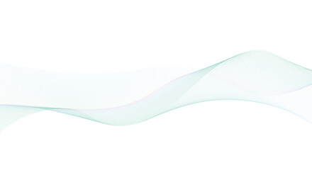 Vector wave lines smooth flowing dynamic colorful gradient isolated on white background