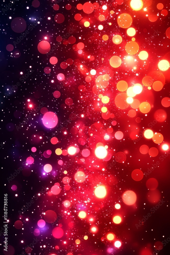 Poster abstract festive red and pink bokeh background