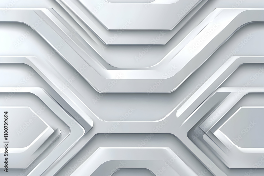 Poster abstract geometric background featuring a modern, sleek design with layered, hexagonal shapes in sha