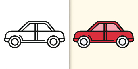 Vector of modern car illustration in flat style