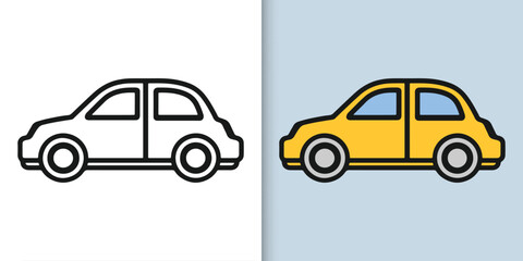 Vector of modern car illustration in flat style