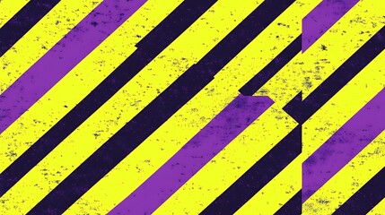 Abstract Diagonal Stripes Yellow Purple Black Design