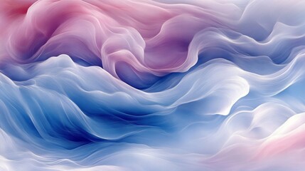 Obraz premium Abstract Pastel Swirls: Dreamy Blue and Pink Hues