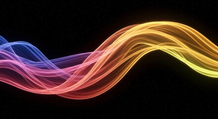 Rainbow Wave Abstract Art 