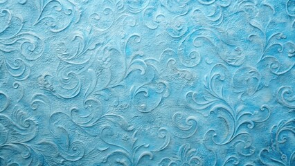 Fototapeta premium Intricate Blue Swirls Embossed on a Textured Surface A Decorative Background for Design Projects