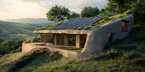 Sustainable Eco Home, Eco-Friendly Home
Green Sustainable Living
Solar Energy House
Nature-Friendly Architecture
Earth-Sheltered Home
Modern Eco Habitat