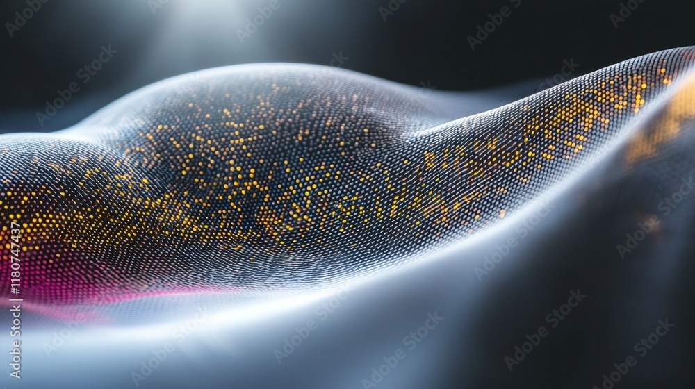 Poster abstract digital wave big data flow technology background