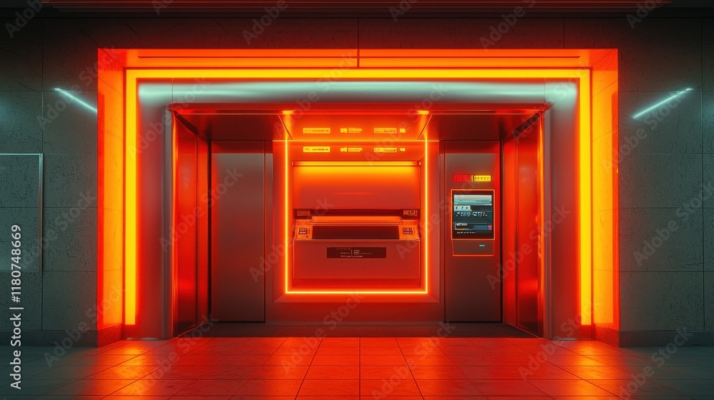 Aufkleber integrating glowing atms with smartphones for seamless high fidelity transactions in urban environme