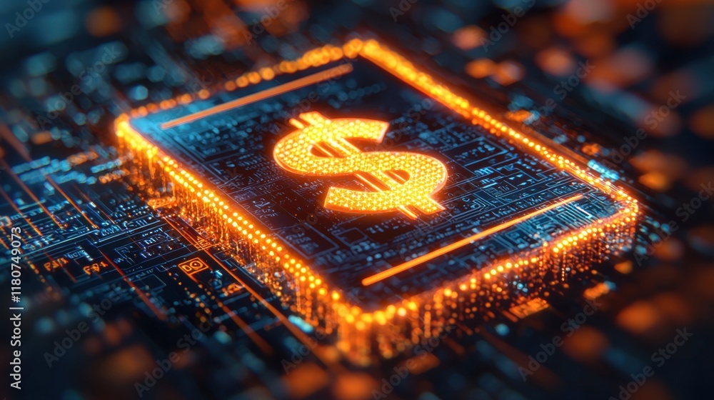 Aufkleber Integrating a secure payment icon into a glowing high-fidelity digital environment for enhanced user experience