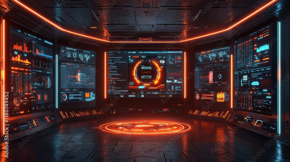 Poster Visualizing digital finance abstract internet banking dashboard virtual space high fidelity graphics futuristic environment immersive viewpoint innovative concept