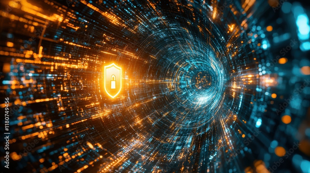 Aufkleber Enhancing security protocols in internet banking transactions digital environment abstract visualization high fidelity perspective secure connectivity