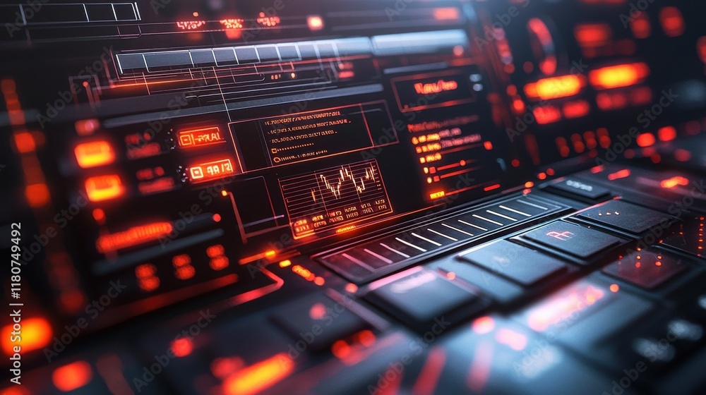 Aufkleber Visualizing online transactions abstract internet banking dashboard digital realm infographic high fidelity futuristic concept