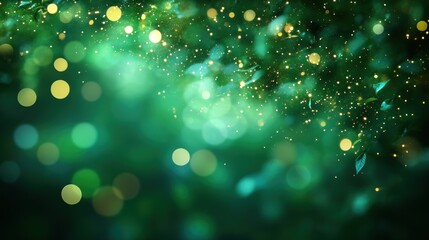 Emerald Enchantment: A Dreamlike Green Abstract Background
