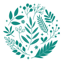 minimalistic botanical logo elements for elegant branding
