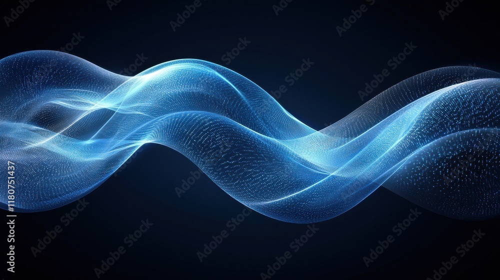 Leinwandbilder visualizing digital waves of encrypted internet banking data global infographic high fidelity abstra
