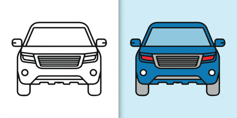 Obraz premium Vector of modern car illustration in flat style