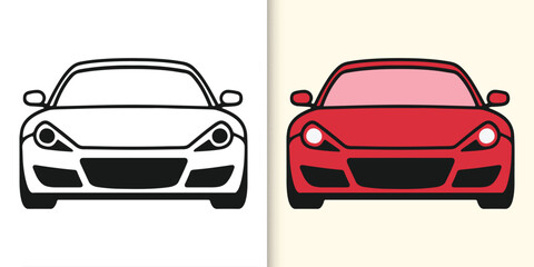 Vector of modern car illustration in flat style