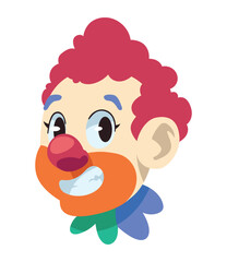 happy clown head funny