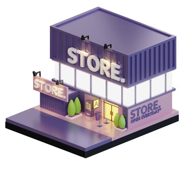 3d store Building Design