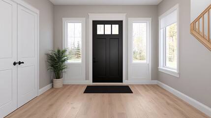 Obraz premium Modern Photorealistic Interior Entryway Design