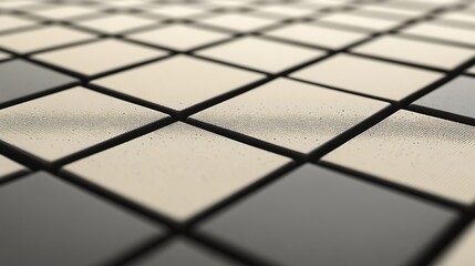 Abstract Beige and Gray Square Tile Pattern