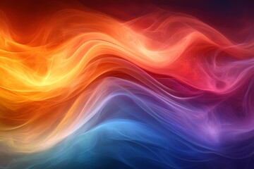 Obraz premium Abstract Colorful Wave Background: Fiery Hues and Serene Blues