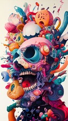 Surreal Skull: A Psychedelic Masterpiece