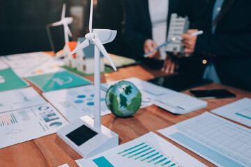 Carbon offset price report CO2 emission. Future growth Net zero waste in ESG ethical SME office...