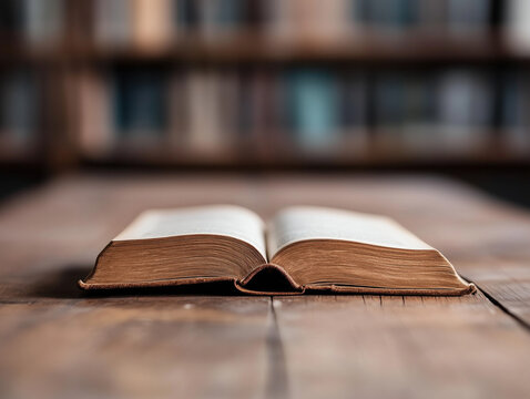 old books on wooden table - Powered by Adobe