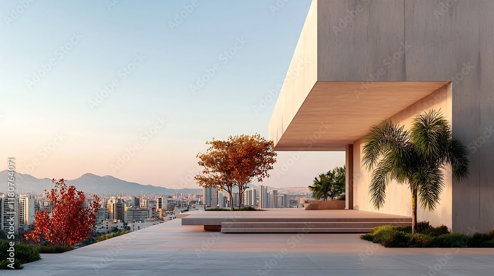Poster earthquake resistant architectural concrete structure energy efficient technologies and minimalist a