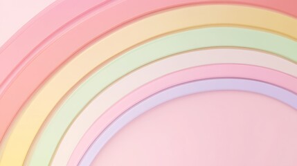 Pastel Rainbow Arcs Abstract Background Design