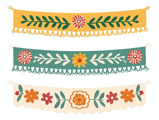 Vibrant Floral Banners - Decorative Prints