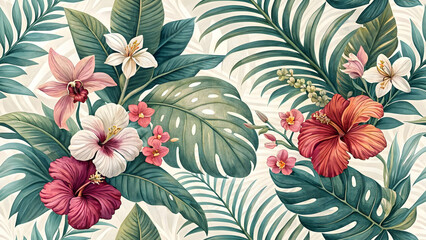 Seamless Pattern Flower Patterns in Stunning , Use for Print & Digital Design Fashion & Textiles., Home Decorate, Product Design.
