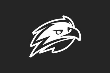 bald eagle icon Logo Vector Illustration. Suitable for business company, modern company, sport logo, etc.