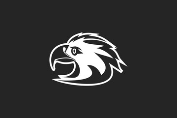 bald eagle icon Logo Vector Illustration. Suitable for business company, modern company, sport logo, etc.