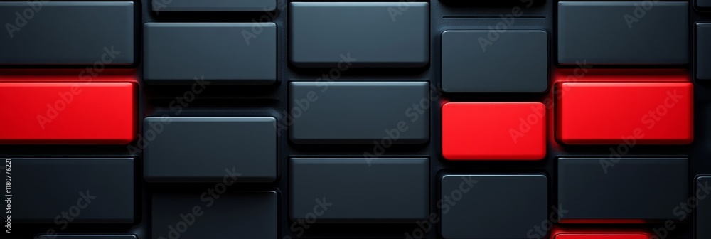 Aufkleber abstract red and black blocks background graphic design