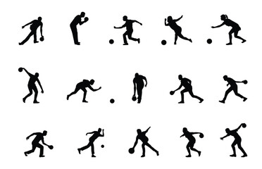 Bowling silhouette vector