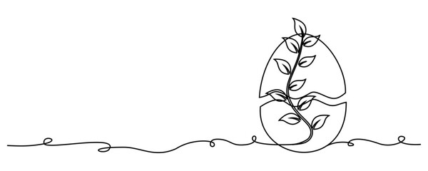 vector easter eggs and leaves