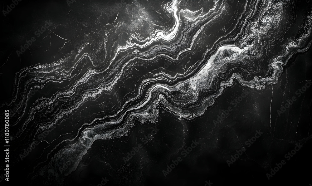 Poster striking black and white marble texture. perfect for design backgrounds, websites, or print projects