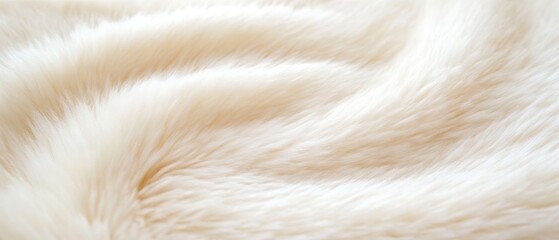 A close up of a white fur texture