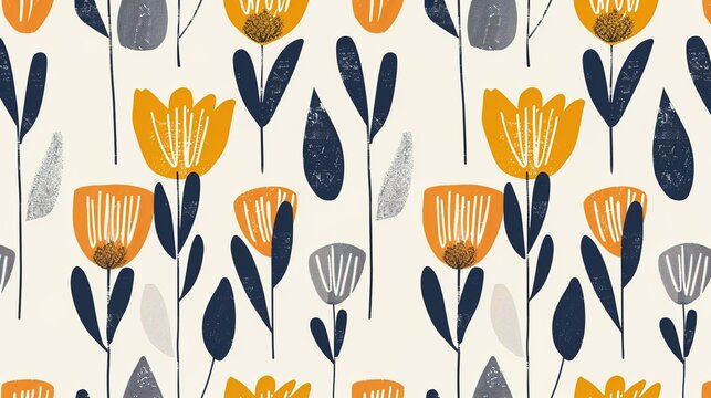 Fototapeta scandinavian simplicity seamless pattern wallpaper