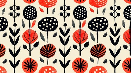 scandinavian simplicity seamless pattern wallpaper
