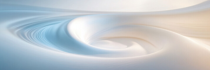 Fototapeta premium Smooth abstract swirl in soft blue and white tones, creating serene atmosphere