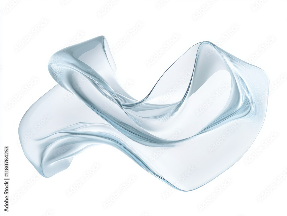 Aufkleber Translucent flowing fabric creates elegant and dynamic visual effect
