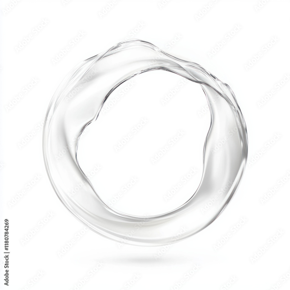 Poster clear, circular water splash creates dynamic and refreshing visual